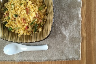 アスパラとベーコンの炒飯